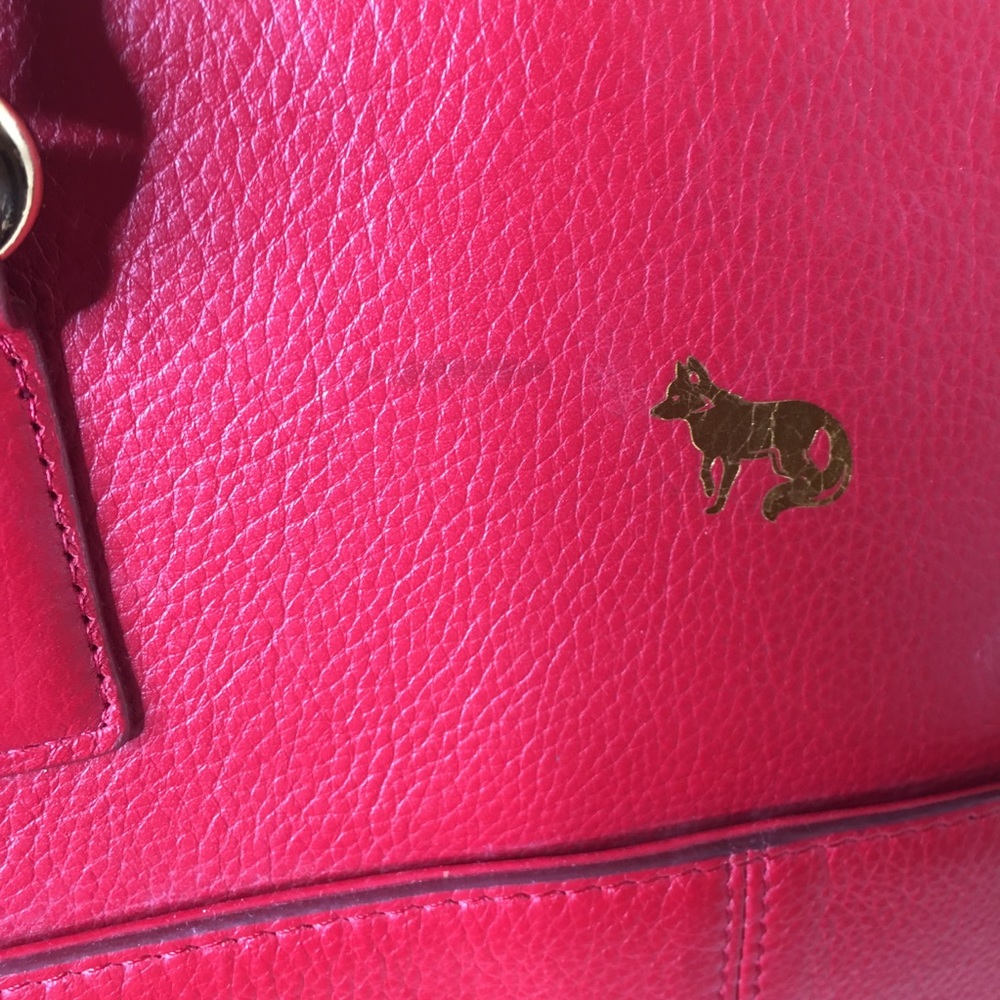EMMA FOX Red Park Avenue Leather Tote - Picture 7 of 10